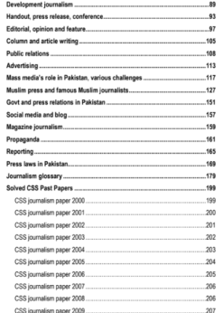 CSS Journalism MCQs